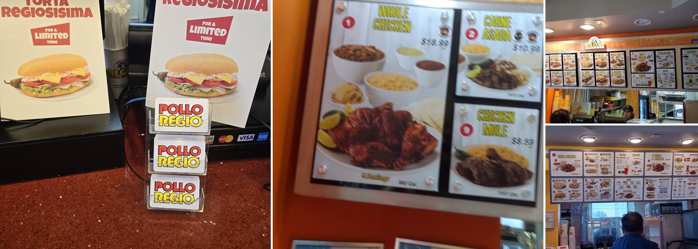 Pollo Regio Menu