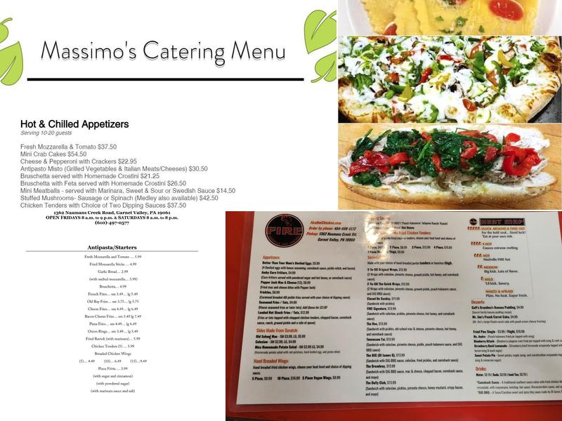 Massimo's Pizza & Trattoria Menu