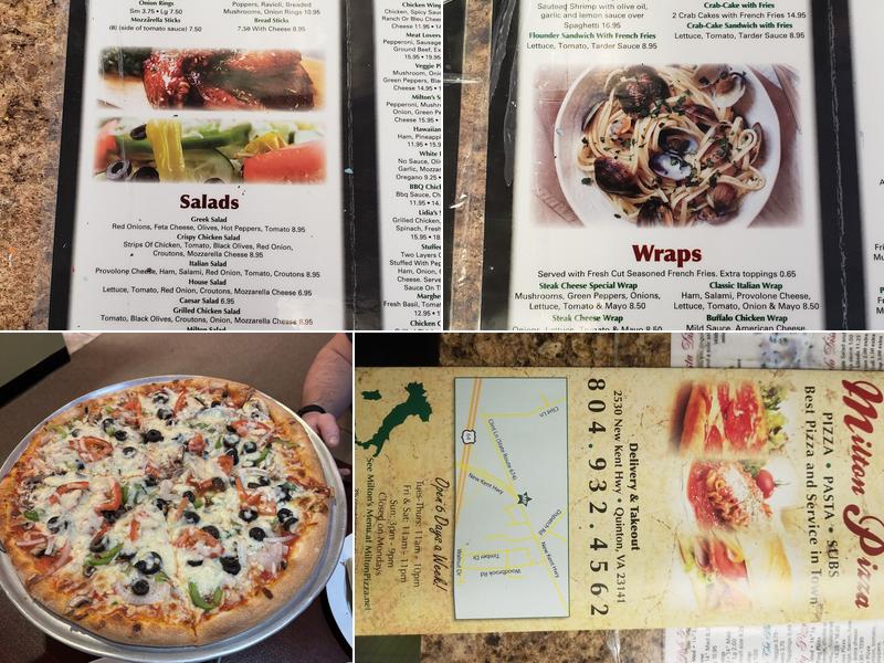 Milton Pizza Menu