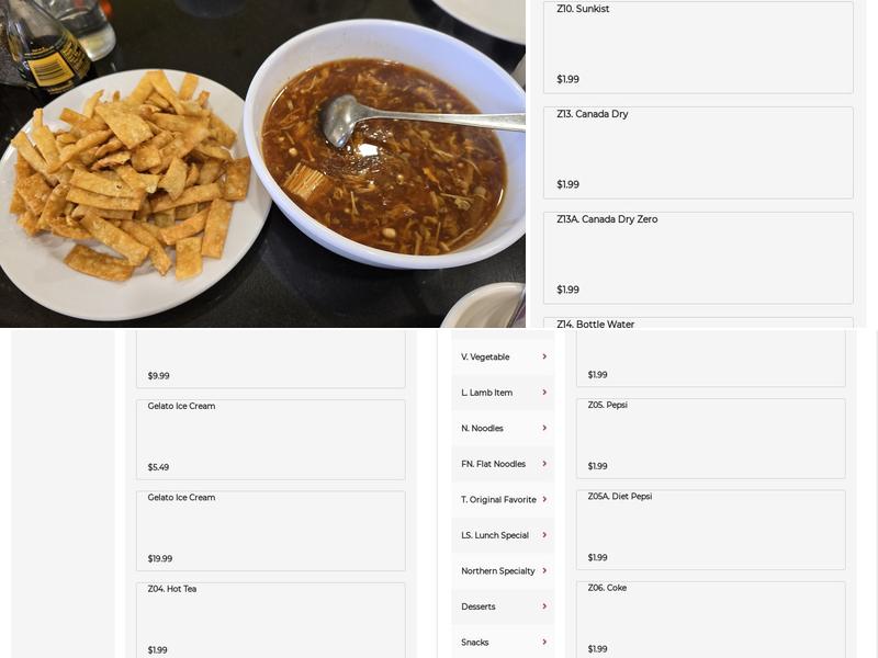 Crescent Moon Menu