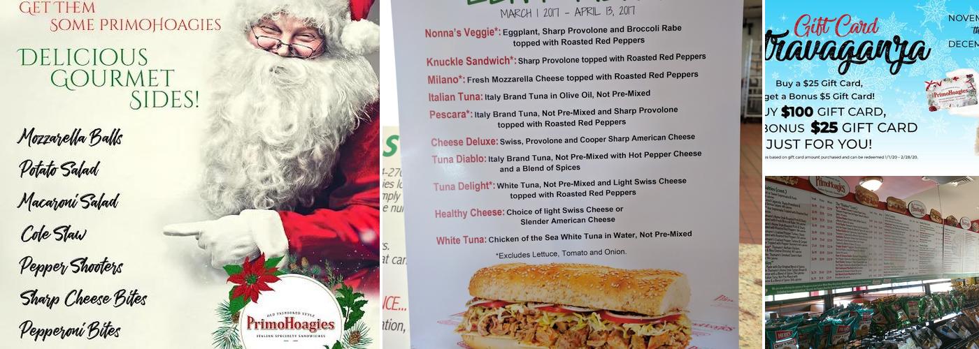 PrimoHoagies Menu