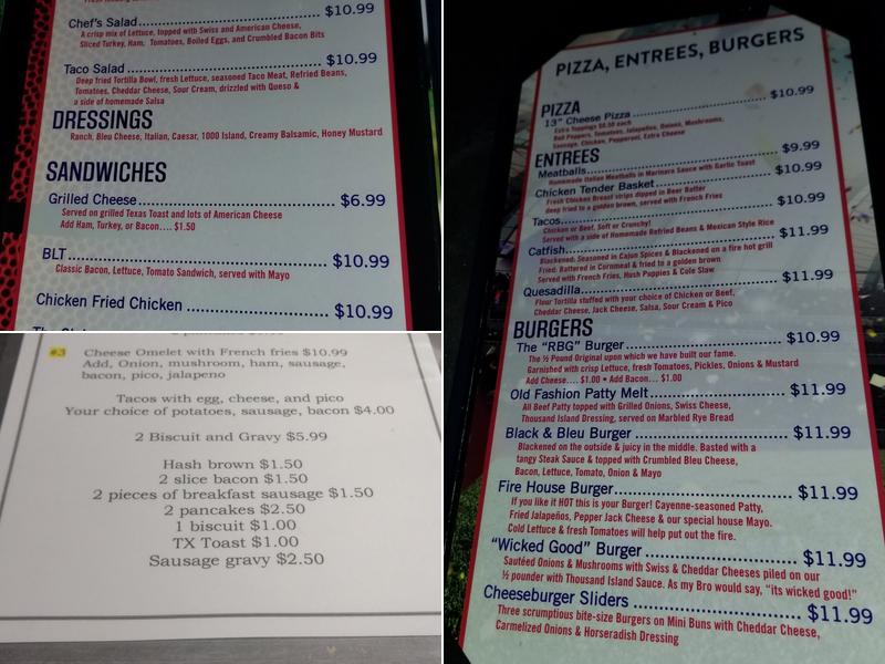 Richardson Bar & Grill Menu