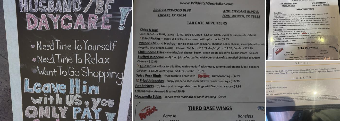 Wild Pitch Sports Bar & Grill Menu