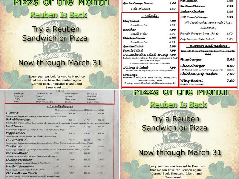 Papa D's Pizzeria Menu