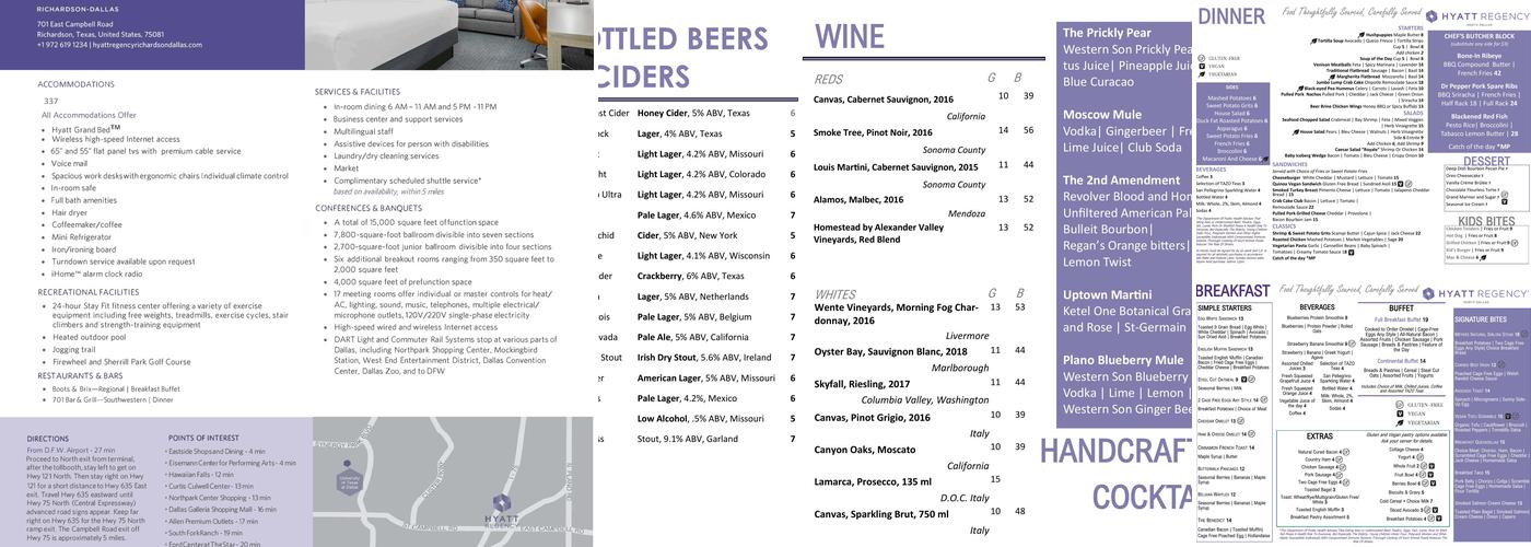 701 Bar & Grill Menu