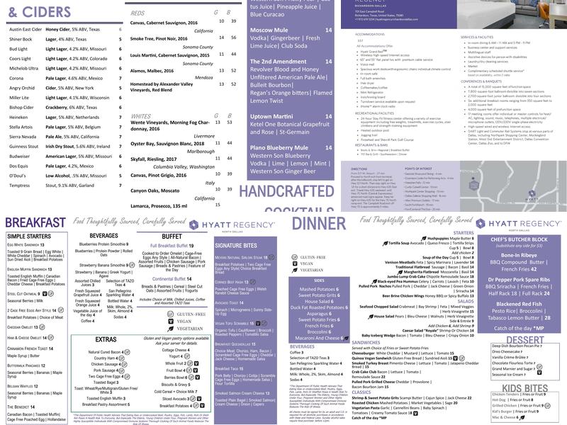 701 Bar & Grill Menu