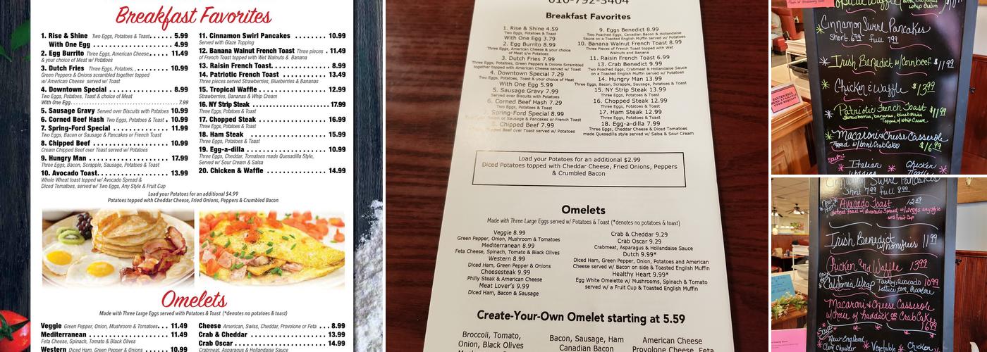 Spring-Ford Diner Menu