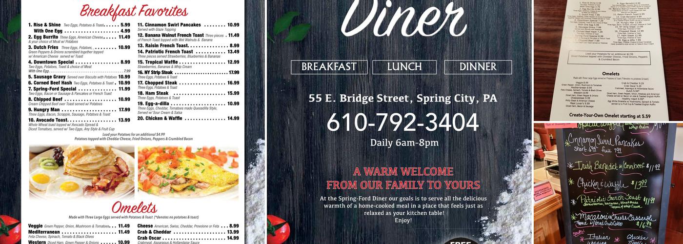 Spring-Ford Diner Menu