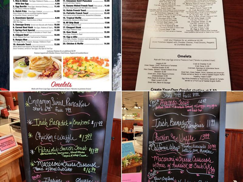 Spring-Ford Diner Menu