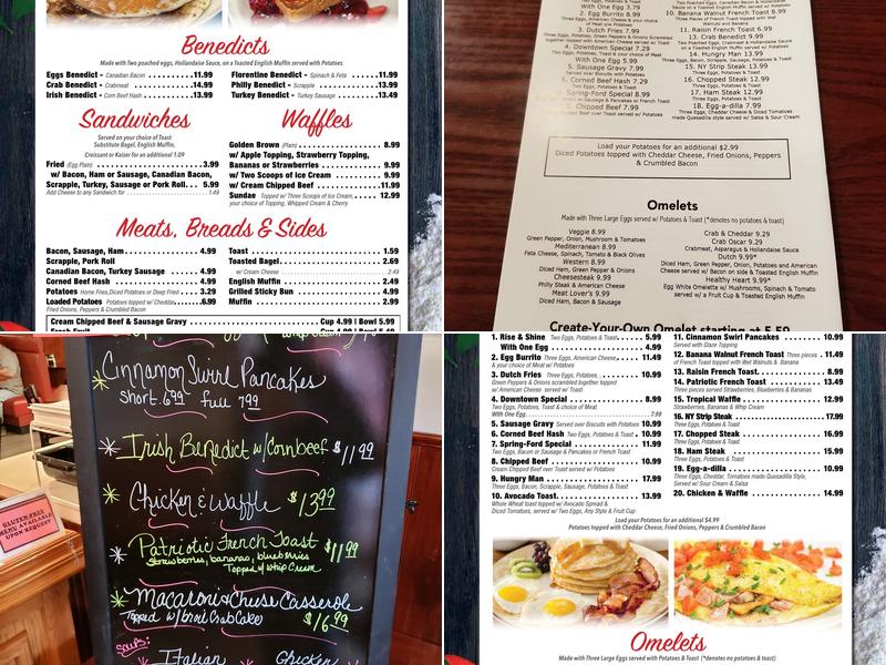 Spring-Ford Diner Menu
