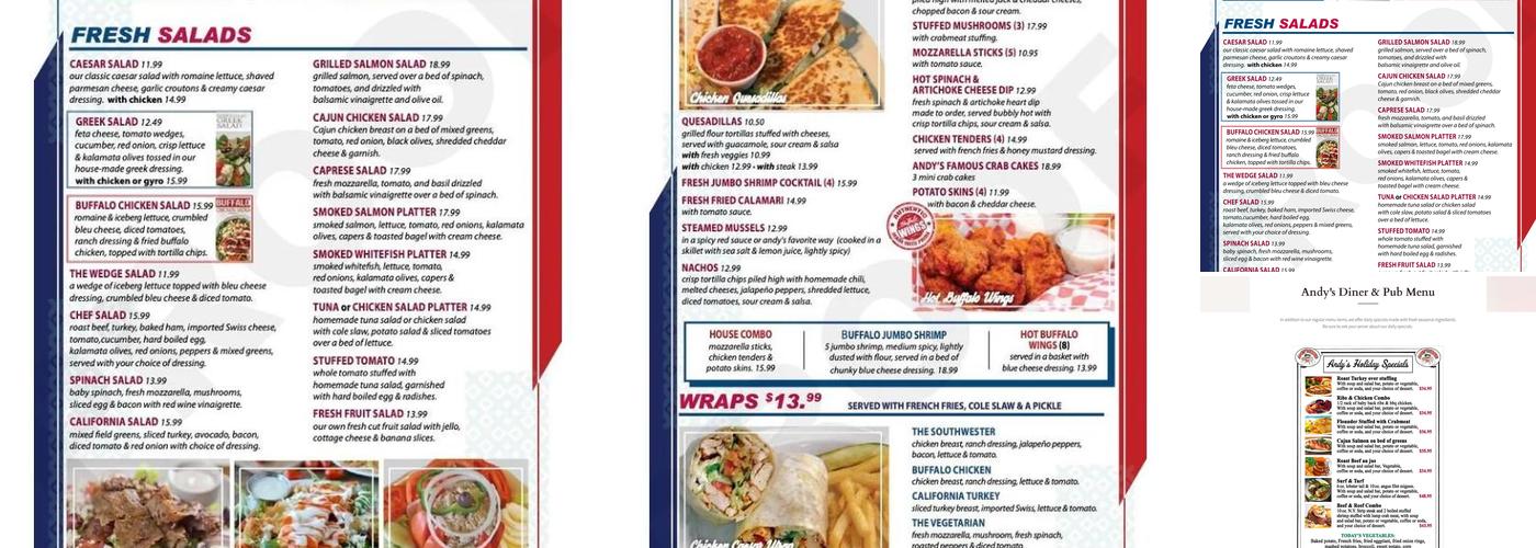 Andy’s Diner & Pub Menu