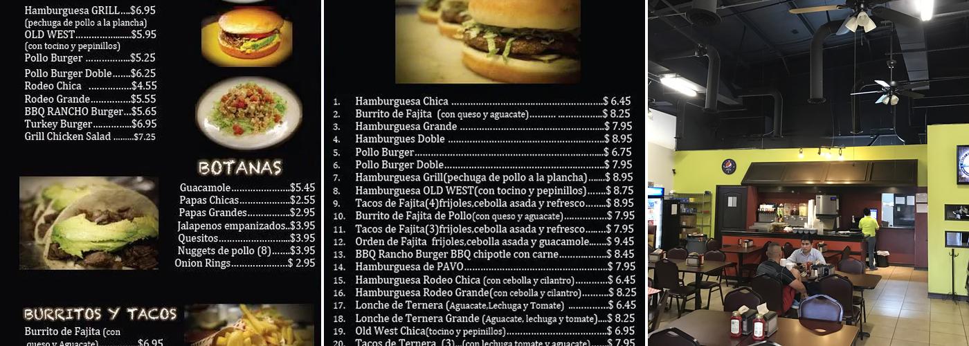 Pino Burger Menu