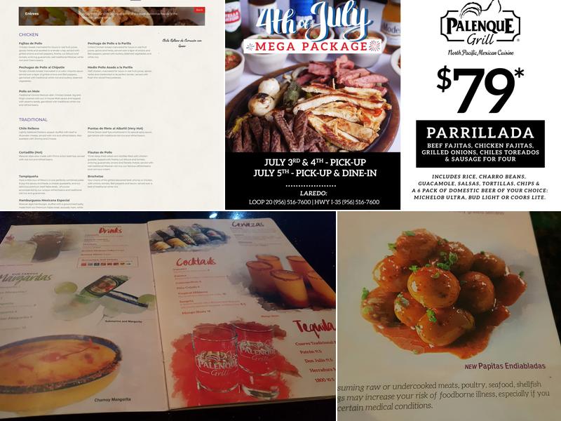 Palenque Grill Hwy 35 Menu