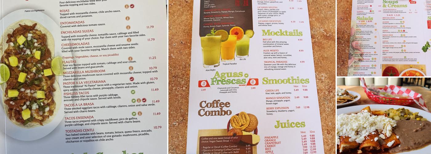 El Quinto Sol Menu