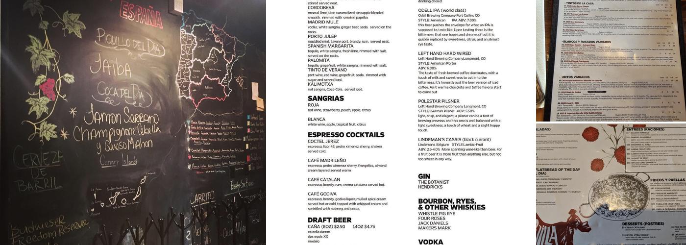Tabernilla Menu