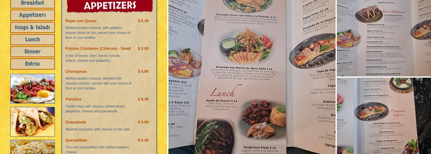 Fonda Don Martin Menu