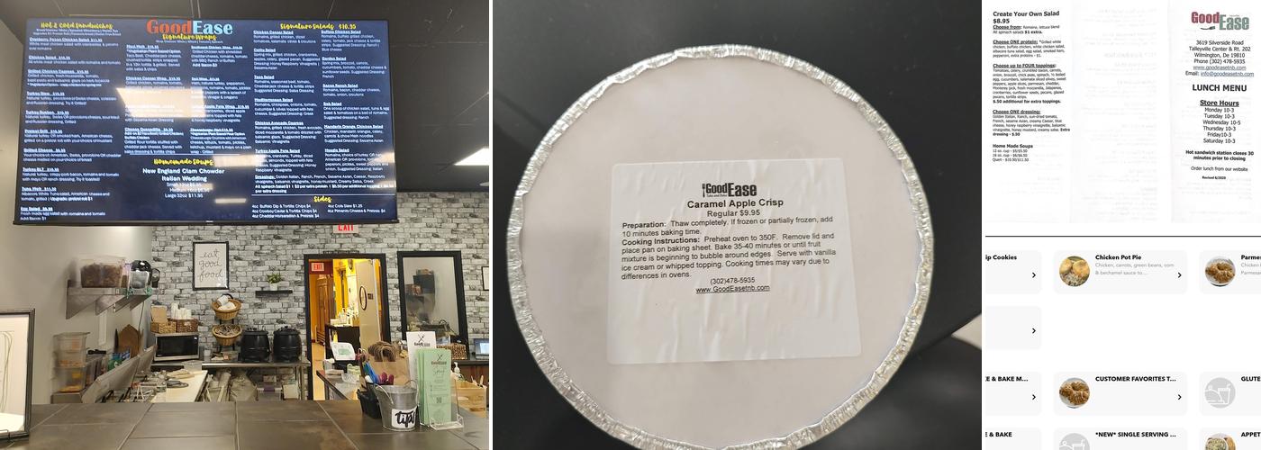 GoodEase - Take and Bake Menu