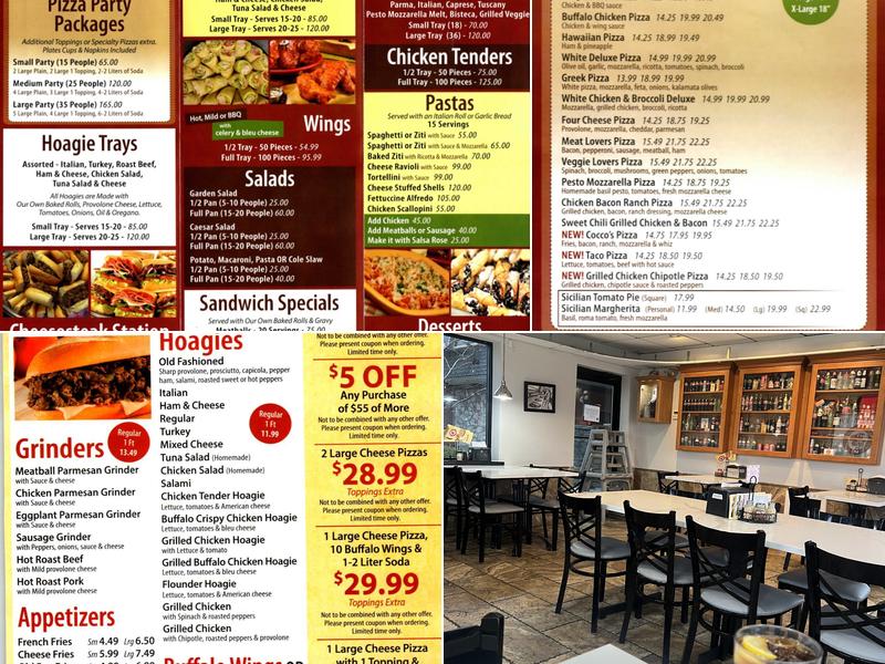 Cocco's Pizza Menu