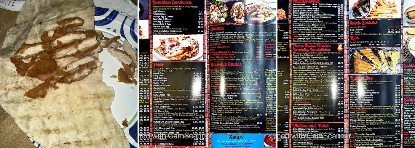 Femi's Pizza Menu