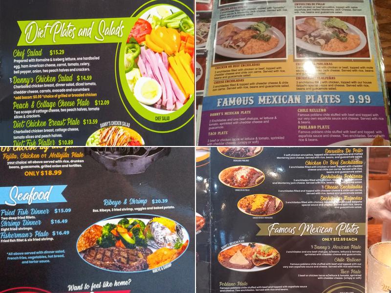 Danny's Restaurant Menu