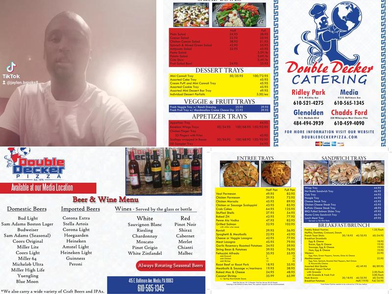Double Decker Pizza Menu