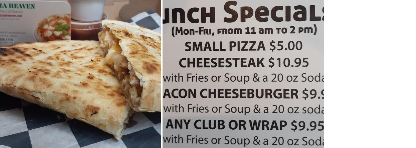 Pizza Heaven - Drexel Hill, PA Menu