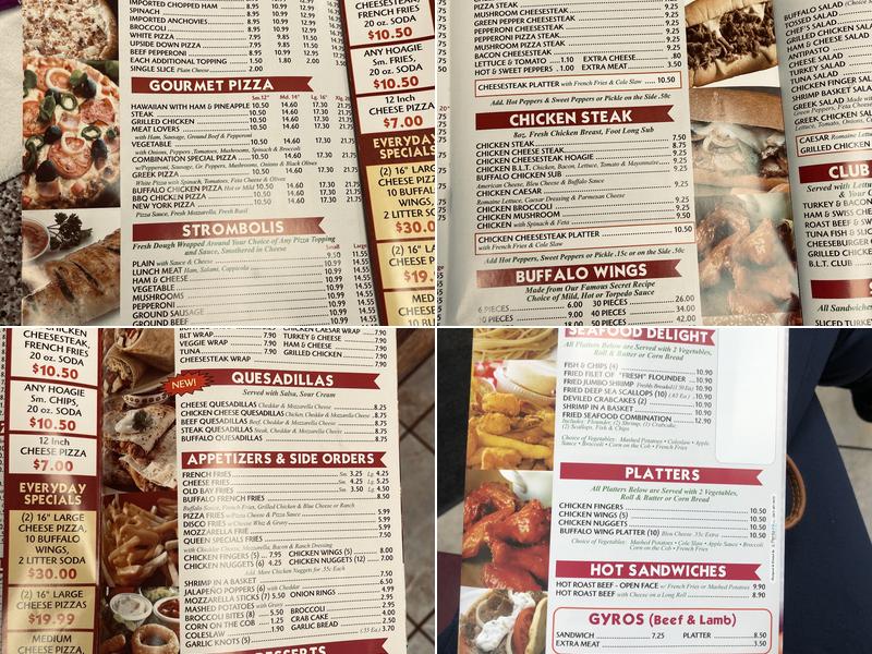 Queen of Pizza Menu