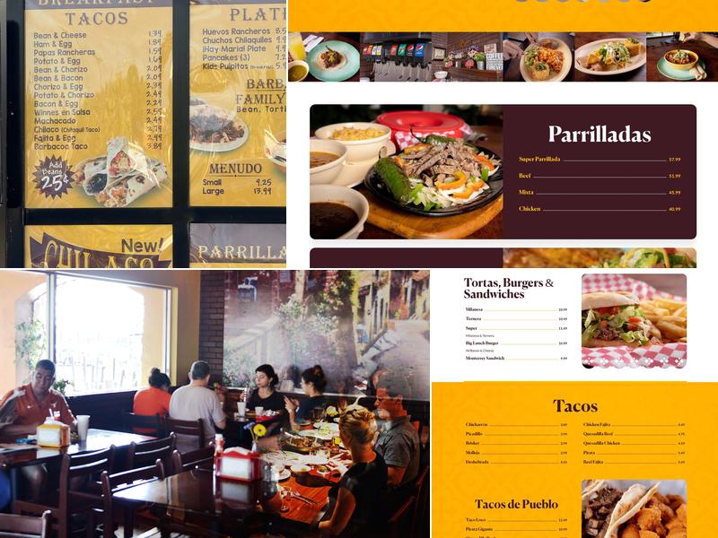 Dos Marias Kitchen Menu