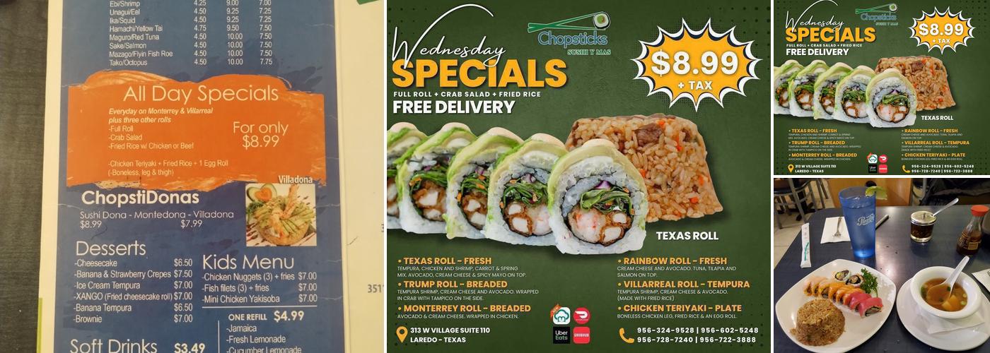 Chopsticks Menu