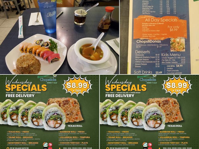 Chopsticks Menu
