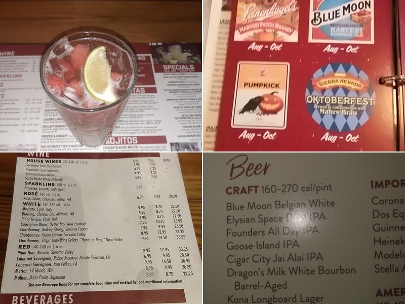 Miller's Ale House Menu