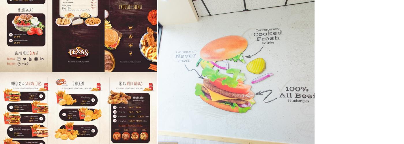 Tex’s Chicken & Burgers Menu