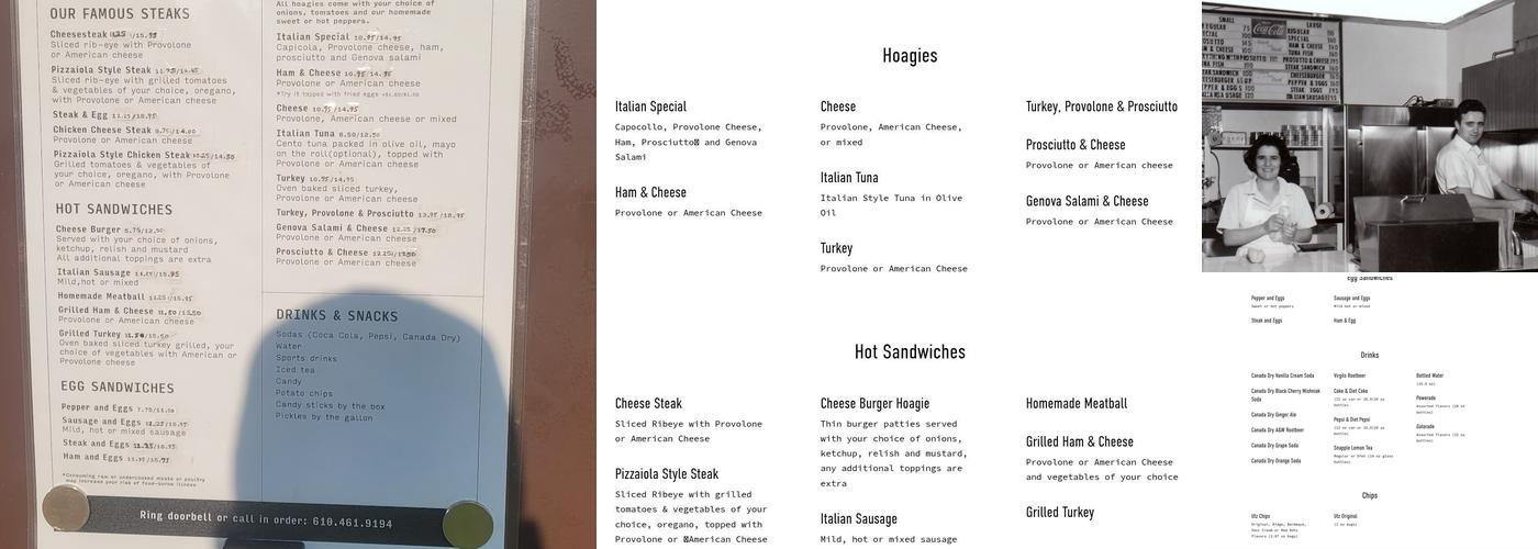 Mike & Emma's Sandwich Shop Menu