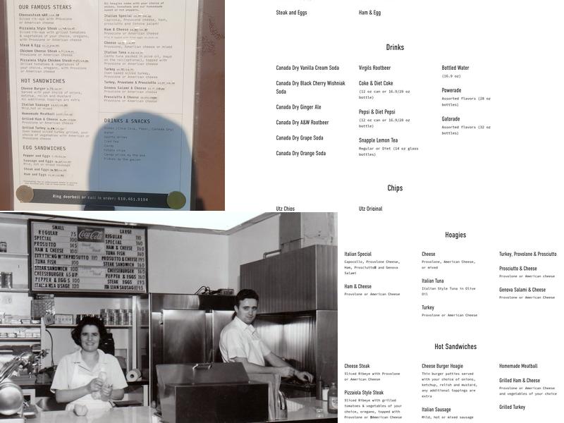 Mike & Emma's Sandwich Shop Menu