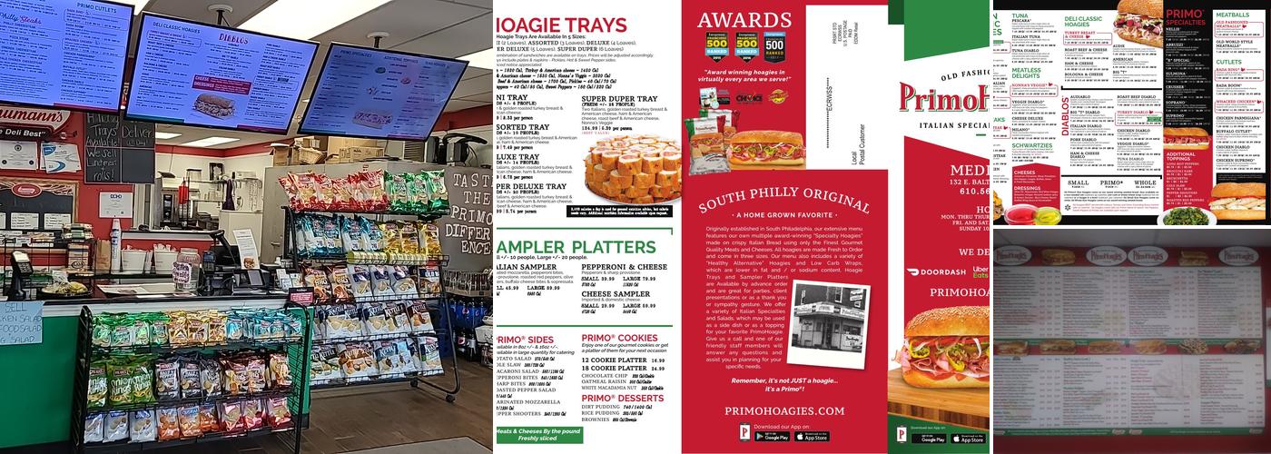 PrimoHoagies Menu