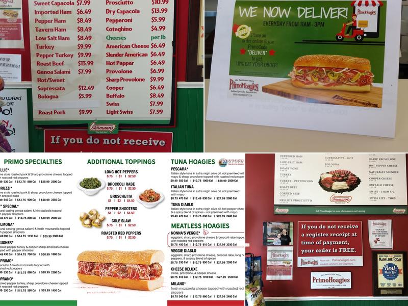 PrimoHoagies Menu