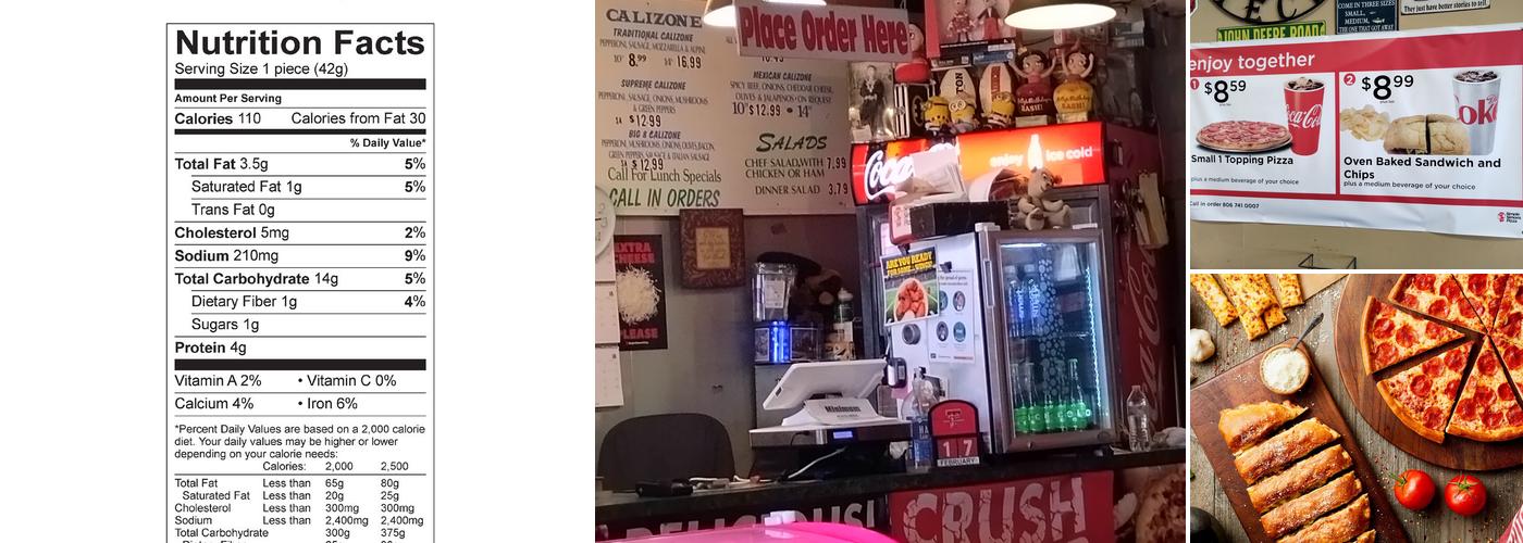 Simple Simon's Pizza Menu