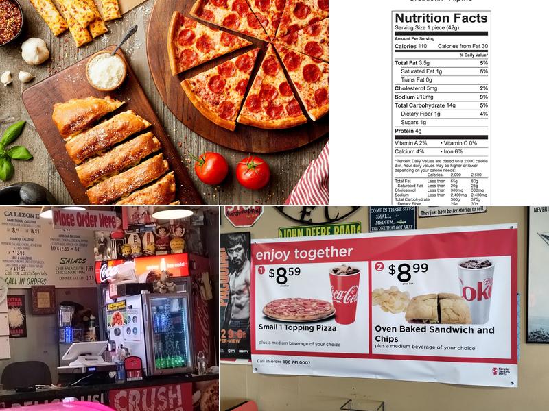 Simple Simon's Pizza Menu