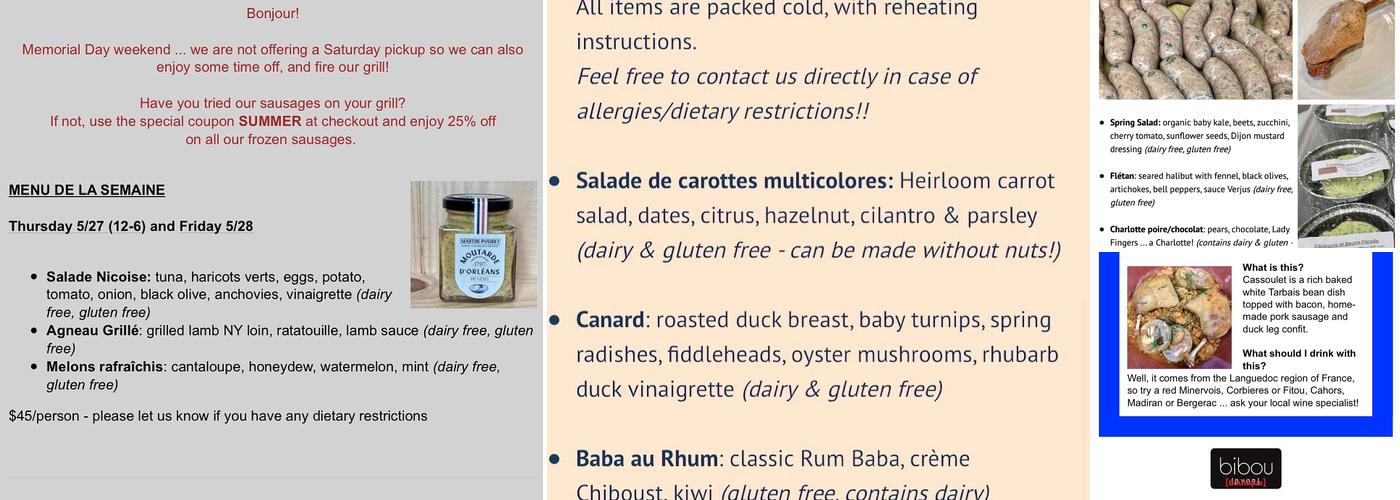 Bibou Menu