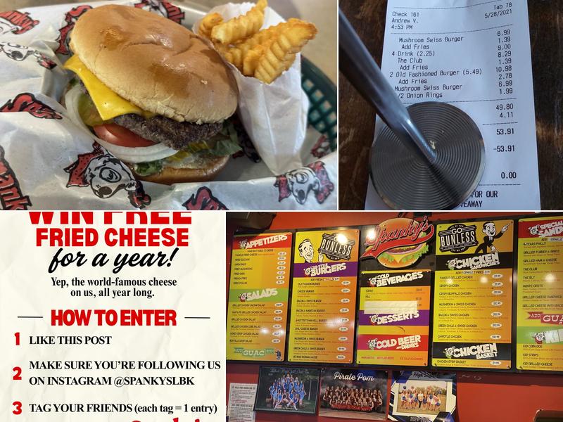 Spanky's Menu