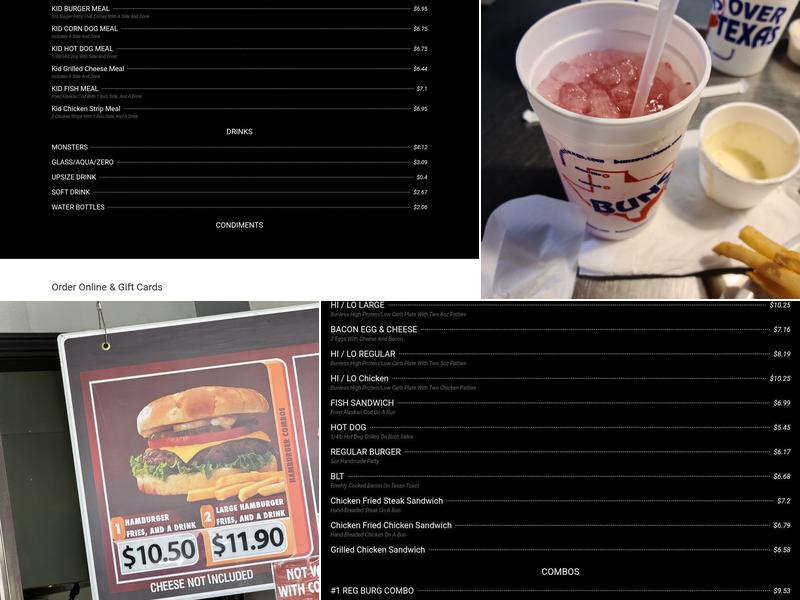 Buns Over Texas Menu