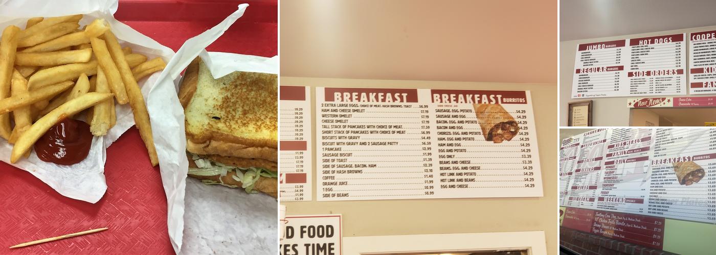 Cooper Drive-In Menu