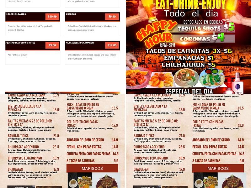 Sabor Latino Bar/Rest Menu