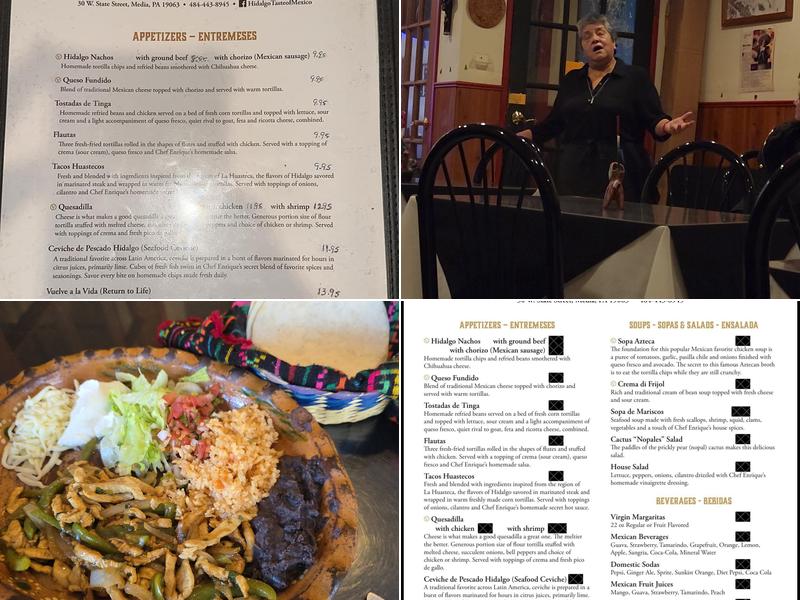Hidalgo Menu