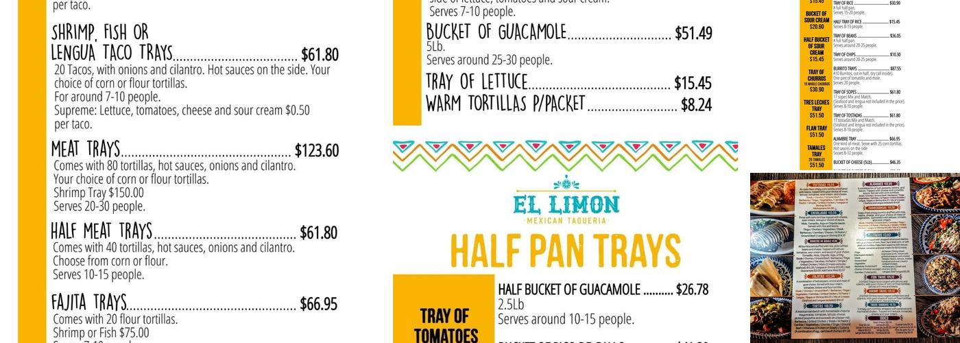 El Limon Ardmore Menu