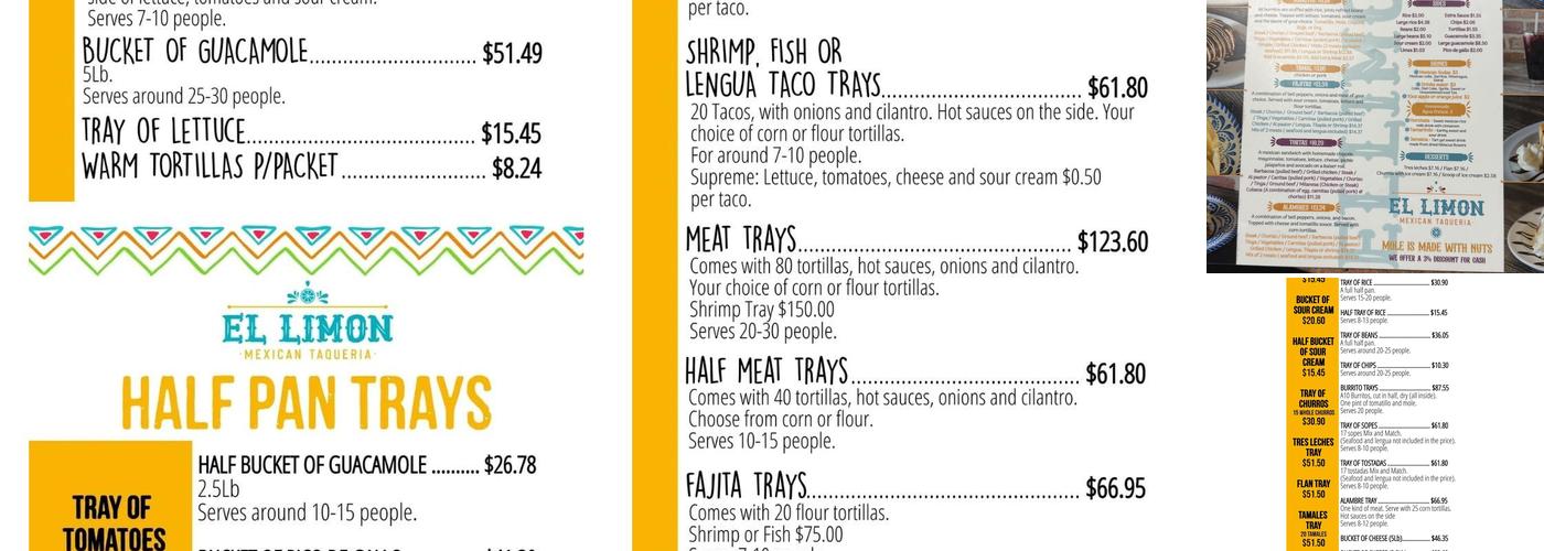 El Limon Conshohocken Menu