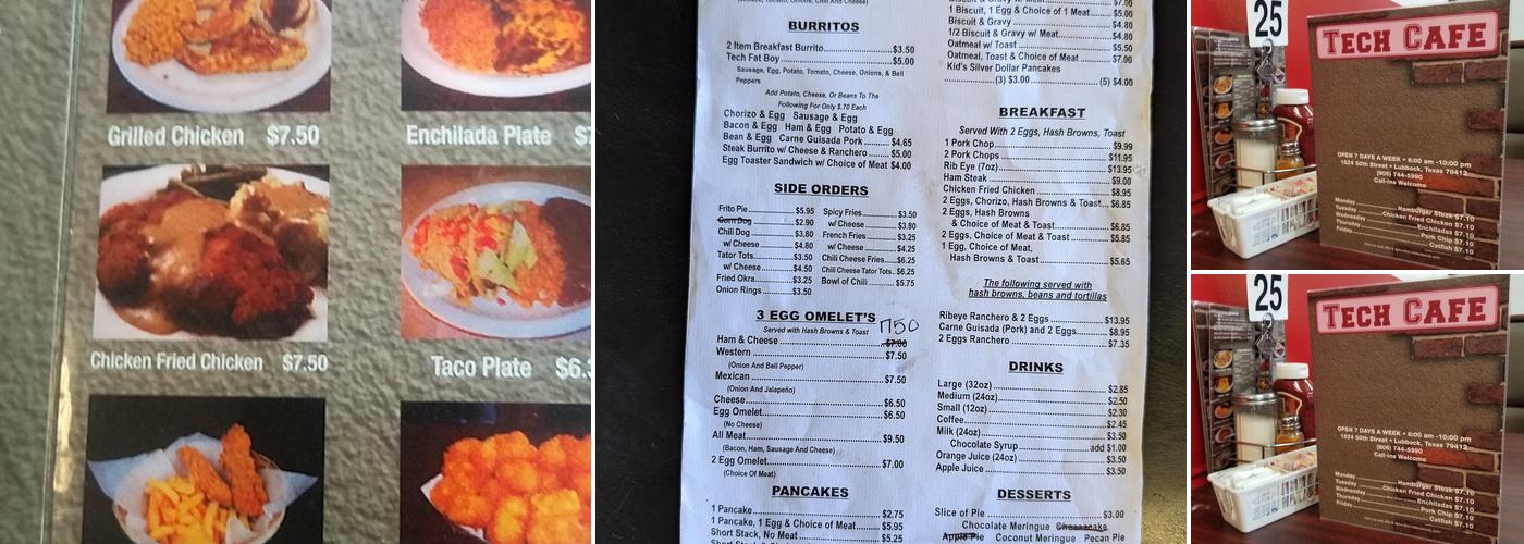Tech Cafe Menu