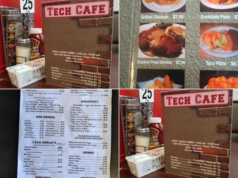 Tech Cafe Menu