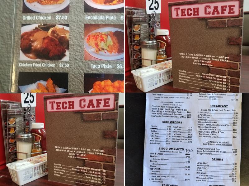 Tech Cafe Menu