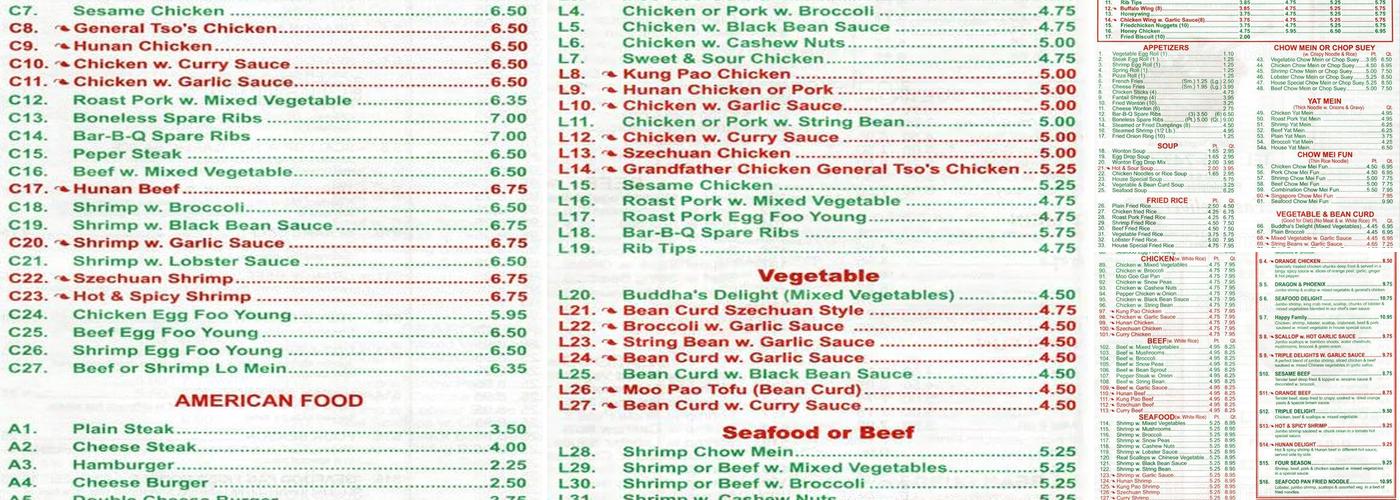 Grace Menu